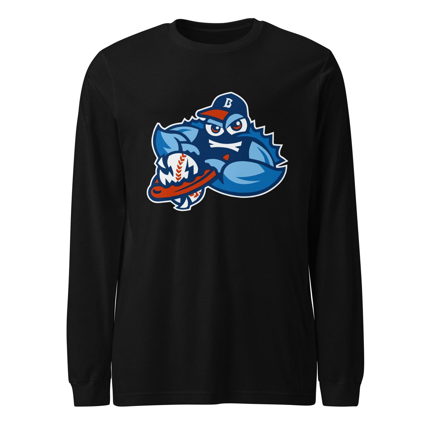 Performance | Long Sleeve Tee | Bellport BlueClaws | Mascot Logo