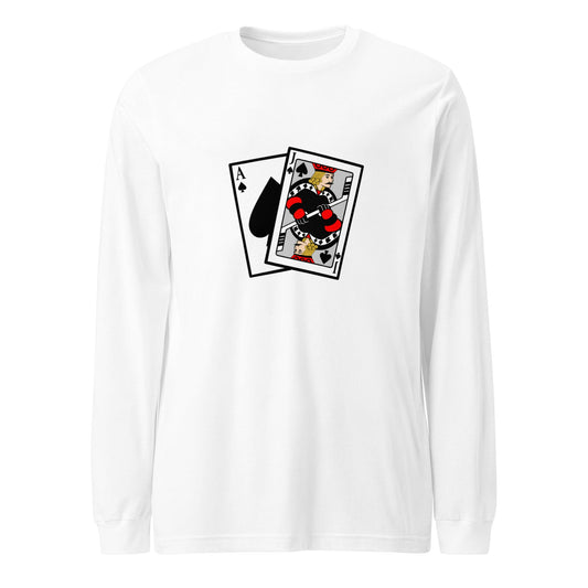 Performance | Long Sleeve Tee | Blackjack’s Roller Hockey | Royal Spade Crest Logo
