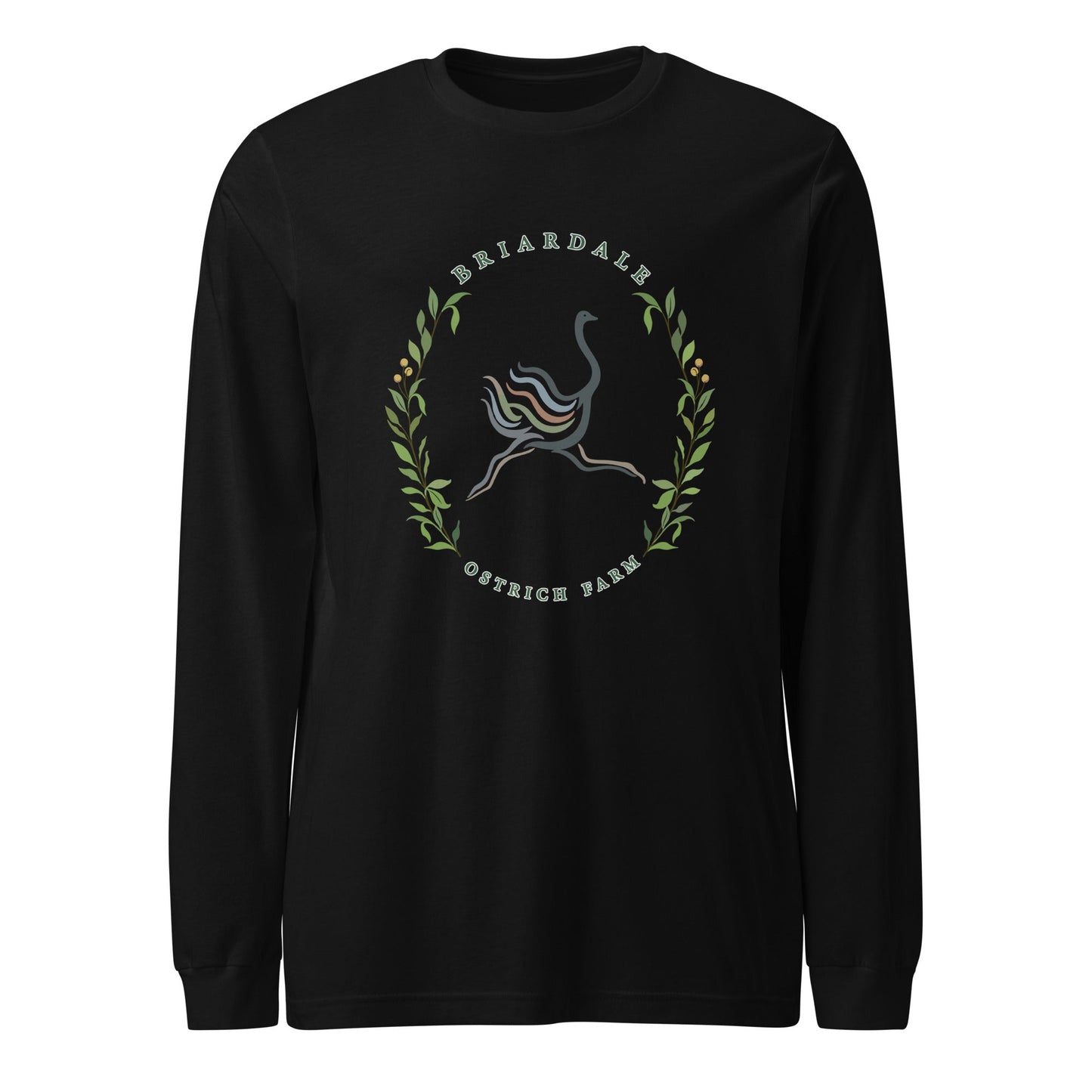 Performance | Long Sleeve Tee | Briardale Ostrich Farm | Crest Logo