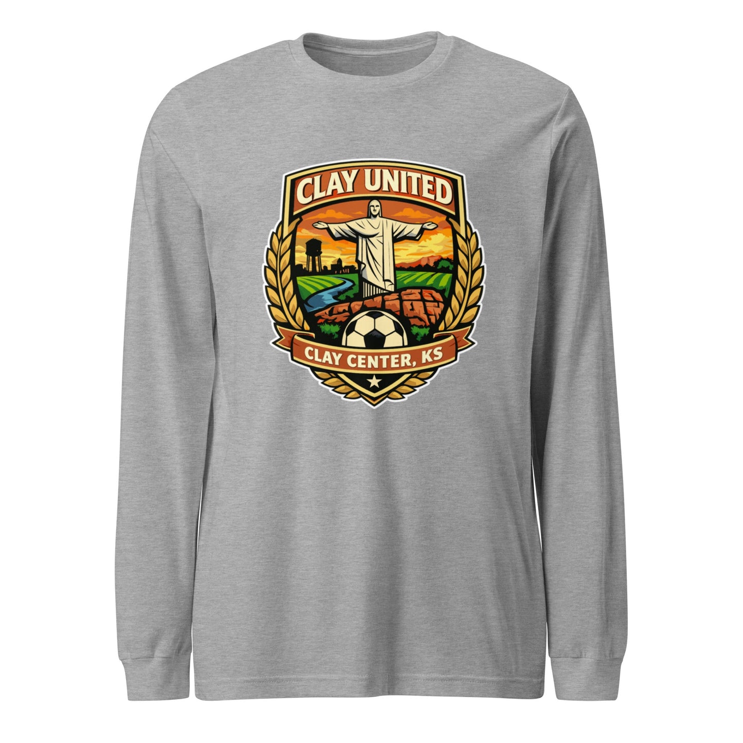 Performance | Long Sleeve Tee | Clay United | Crest Logo