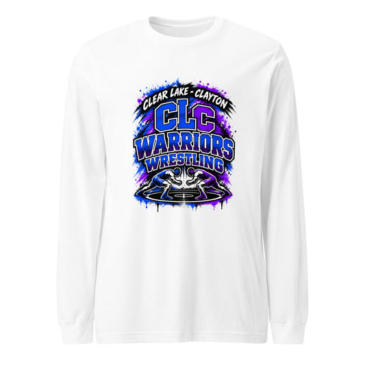 Performance | Long Sleeve Tee | Clear Lake - Clayton Wrestling | Apex Logo