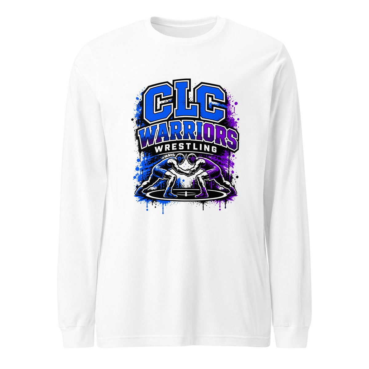 Performance | Long Sleeve Tee | Clear Lake - Clayton Wrestling | Emblem Logo