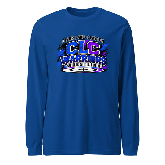 Performance | Long Sleeve Tee | Clear Lake - Clayton Wrestling | Vanguard Logo