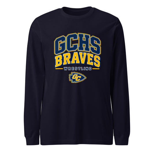 Performance | Long Sleeve Tee | Grant County High School Wrestling | Vanguard Logo