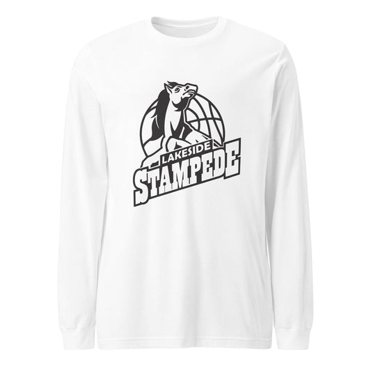 Performance | Long Sleeve Tee | Lakeside Stampede | Basketball Mascot Logo