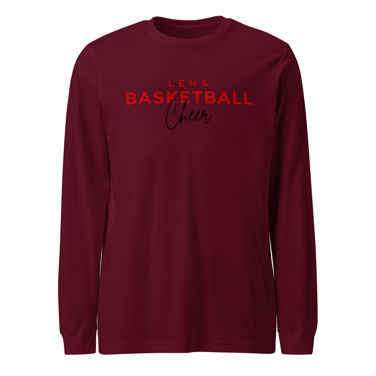 Performance | Long Sleeve Tee | Lynn English Cheerleading | Bulldogs Basketball Logo
