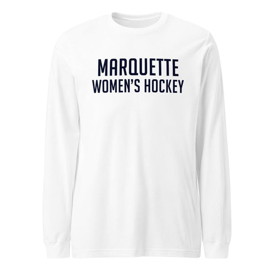 Performance | Long Sleeve Tee | Marquette University Women's Hockey | Collegiate Front Logo