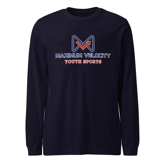 Performance | Long Sleeve Tee | Maximum Velocity Youth Sports | Emblem Logo