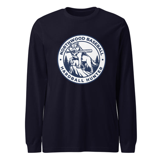 Performance | Long Sleeve Tee | Northwood High School Baseball | Badge Logo
