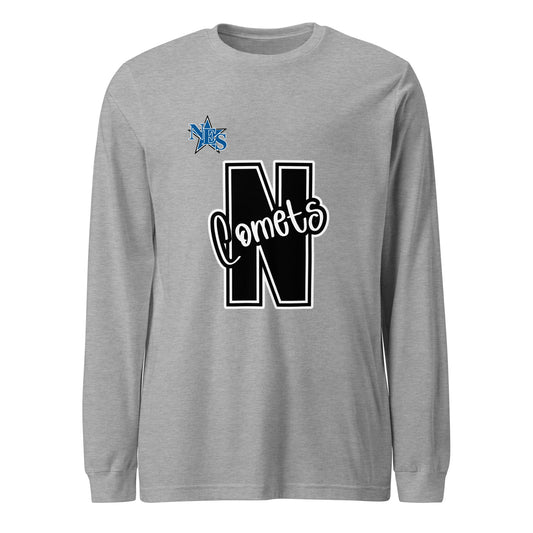 Performance | Long Sleeve Tee | Norton Elementary School | N Comets Logo