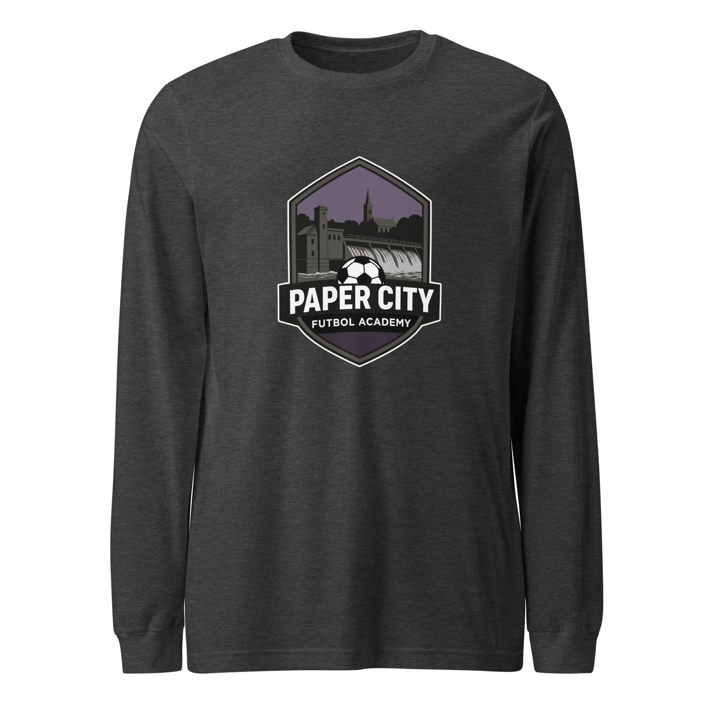 Performance | Long Sleeve Tee | Paper City Futbol Academy | Vanguard Shield Logo