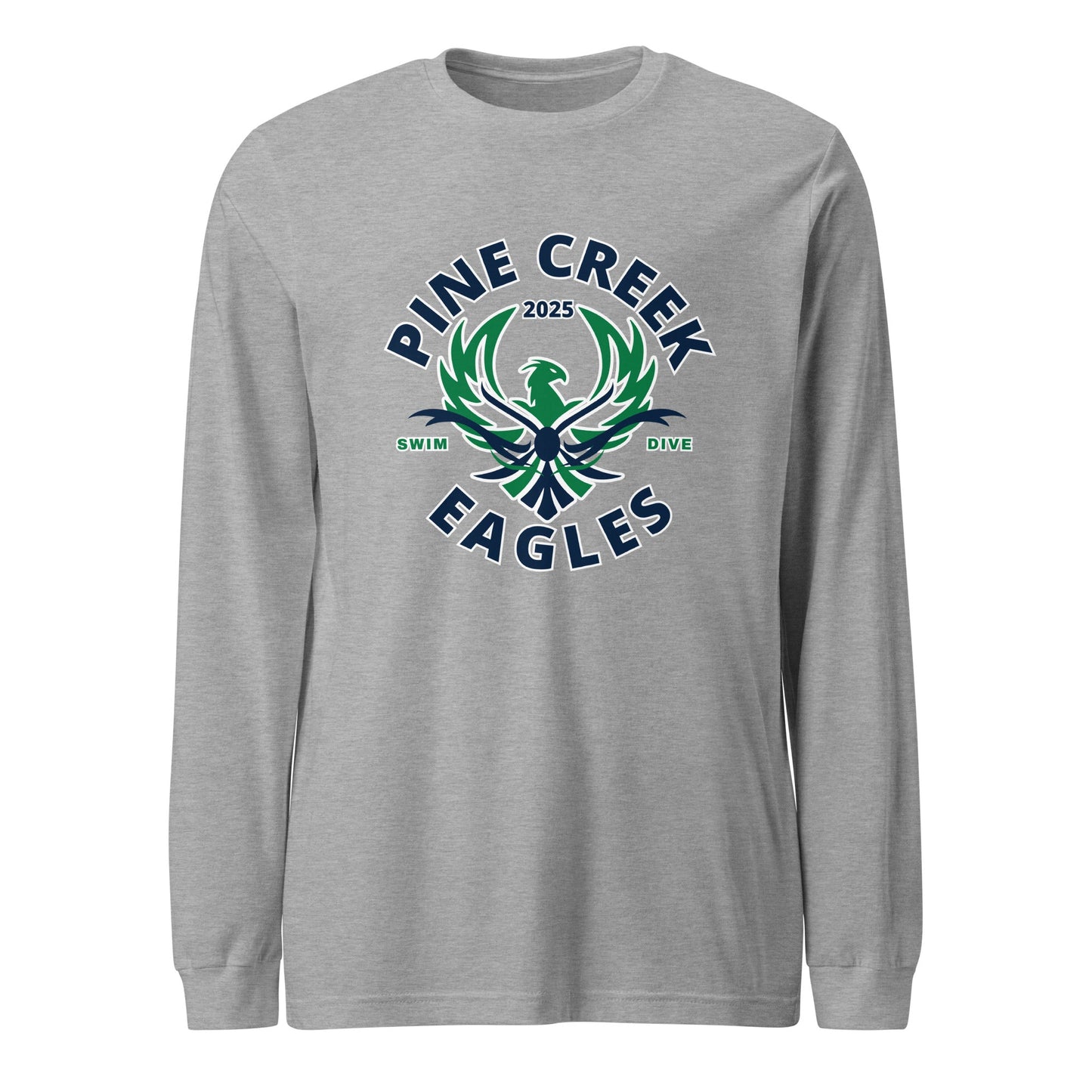 Performance | Long Sleeve Tee | PINE CREEK SWIM & DIVE | Swim & Dive Logo
