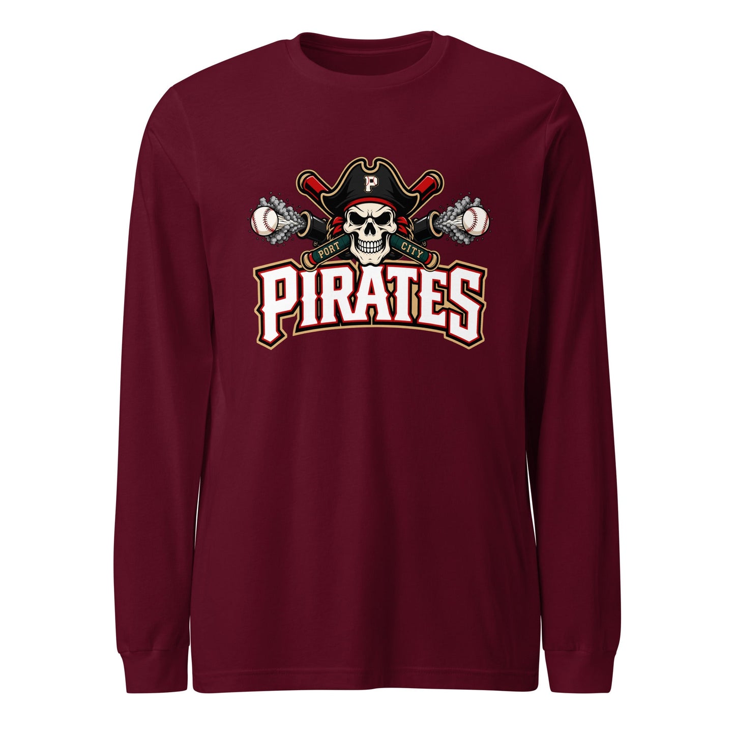 Performance | Long Sleeve Tee | Port City Pirates | Cannonball Portside Logo