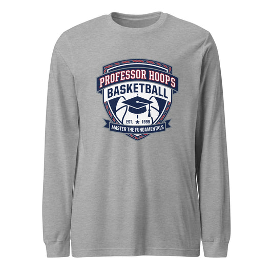 Performance | Long Sleeve Tee | Professor Hoops Basketball | Crest Logo