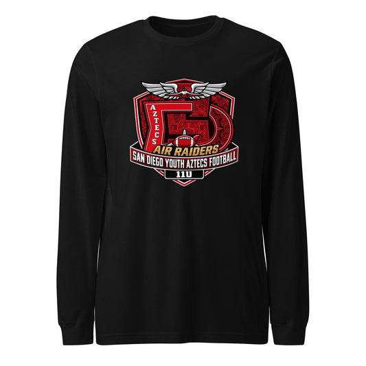 Performance | Long Sleeve Tee | San Diego Youth Aztecs Football 11u Air Raiders | Shield Logo