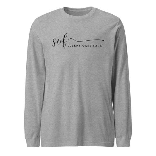 Performance | Long Sleeve Tee | Sleepy Oaks Farm | Script Logo