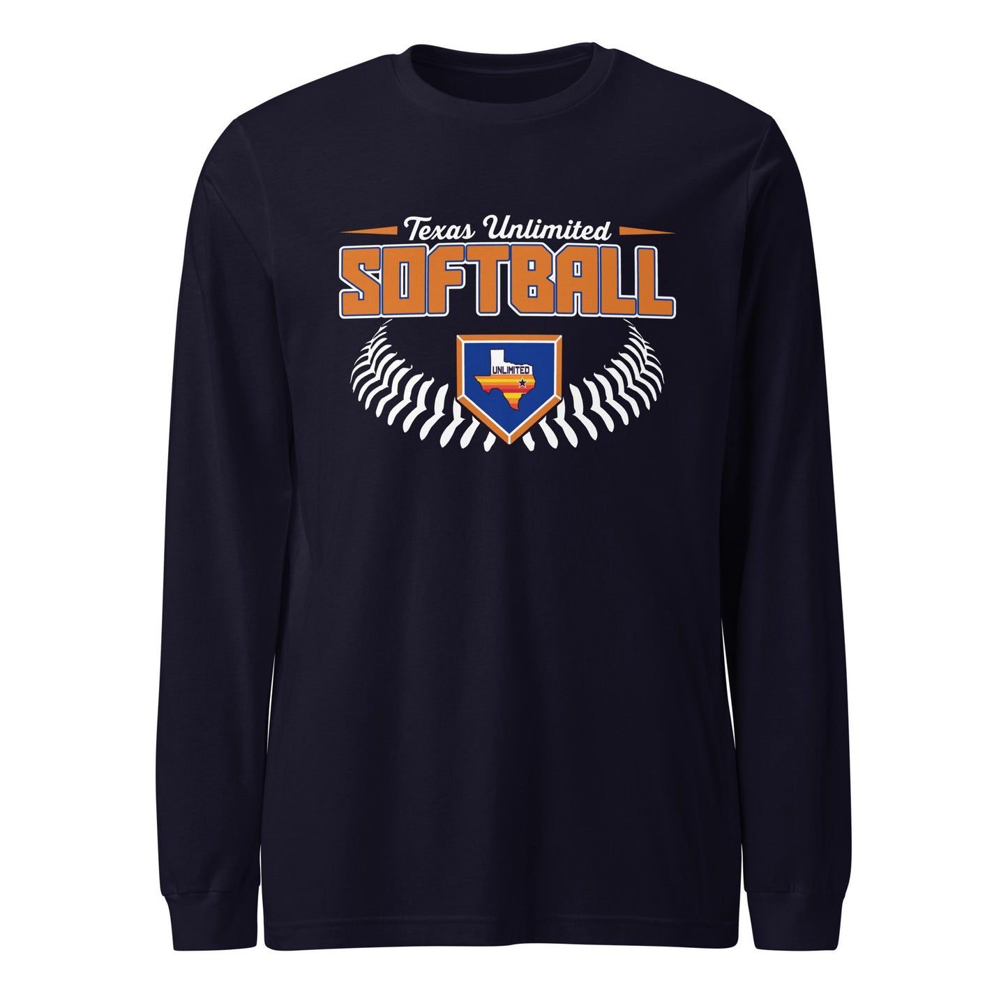 Performance | Long Sleeve Tee | Texas Unlimited | Softball Logo