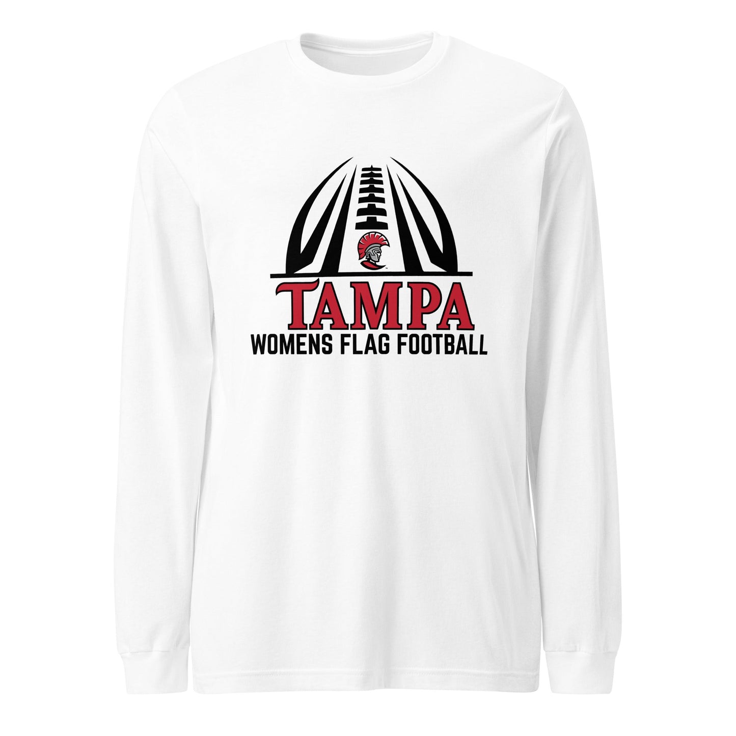 Performance | Long Sleeve Tee | University of Tampa Women's Flag Football | Football Logo