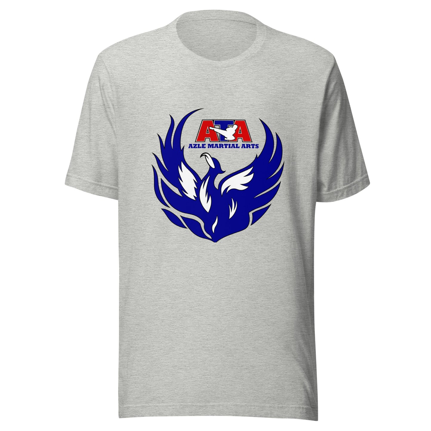 Performance | T-Shirt | Azle Martial Arts | Blue Fire Crest Logo