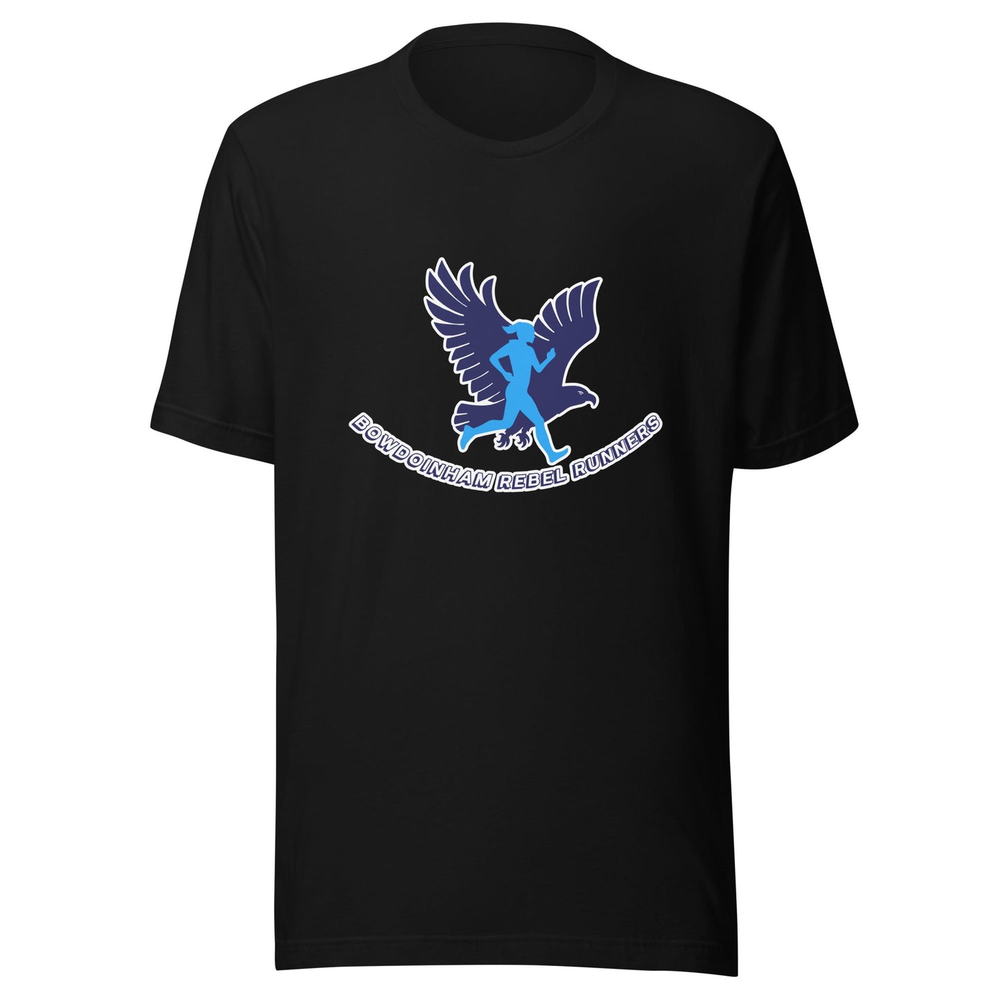 Performance | T-Shirt | Bowdoinham Rebel Runners | Aerial Runner Emblem Logo