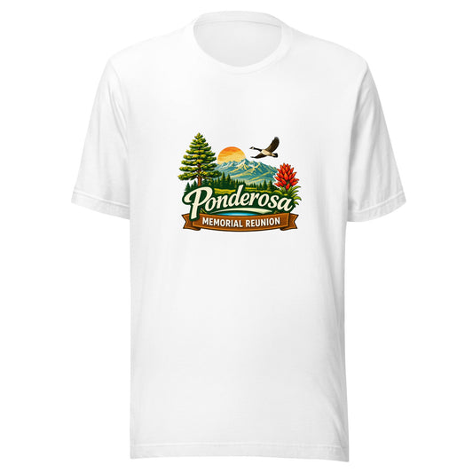 Performance | T-Shirt | Ponderosa Reunion | Painted Mountain Crest Logo
