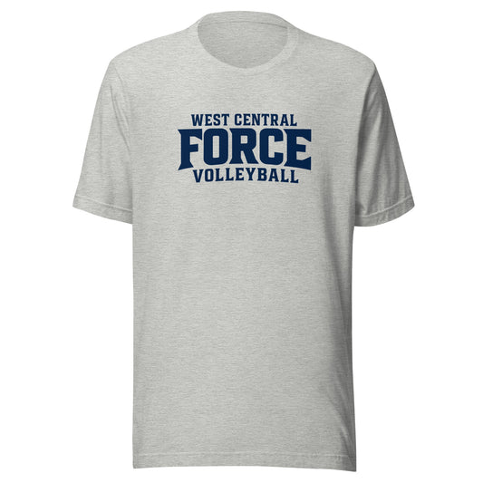 Performance | T-Shirt | West Central Force Volleyball | Blue Logo