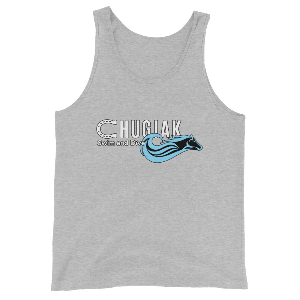 Performance | Tank Top | Chugiak Mustang Swim & Dive | Emblem Logo