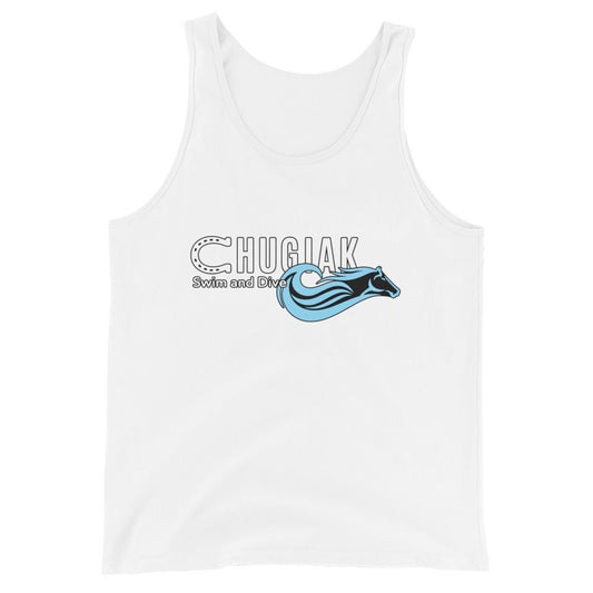 Performance | Tank Top | Chugiak Mustang Swim & Dive | Emblem Logo