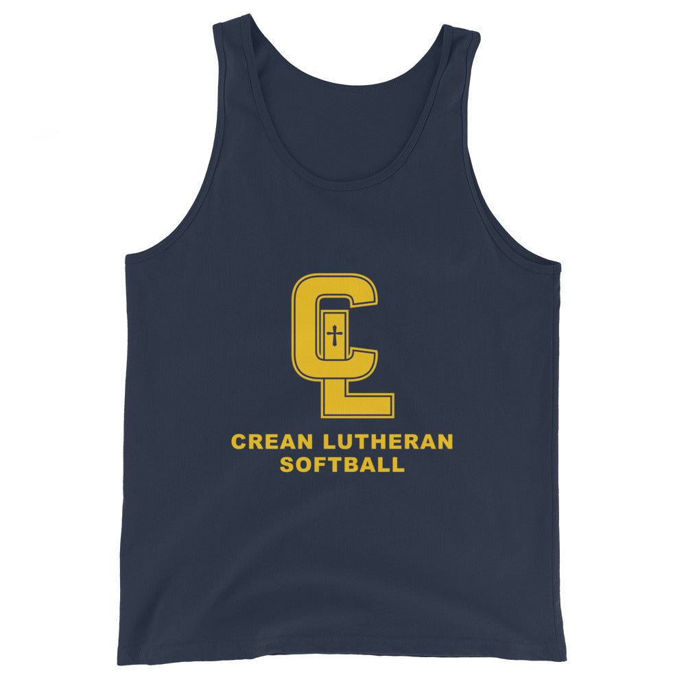 Performance | Tank Top | Crean Lutheran Softball | Gold CL Softball Logo