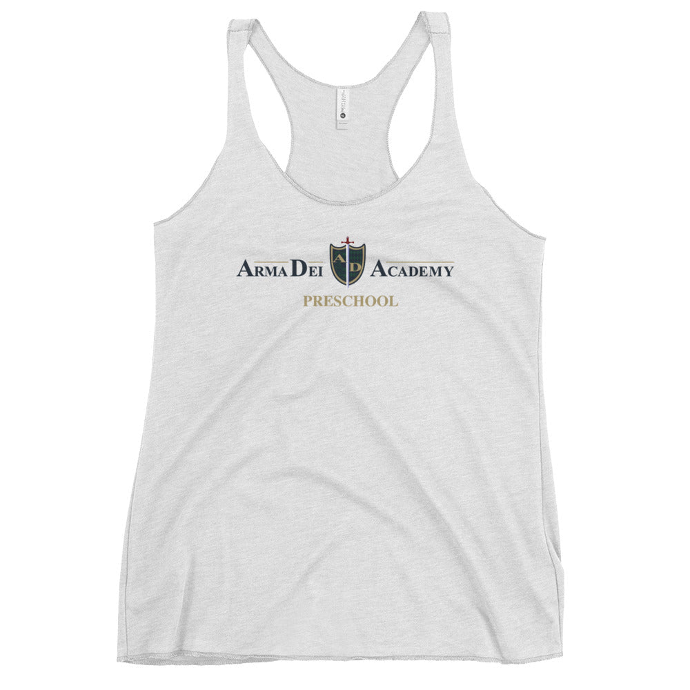 Performance | Thin Racerback Tank Top | Arma Dei Academy Preschool | Alt Logo