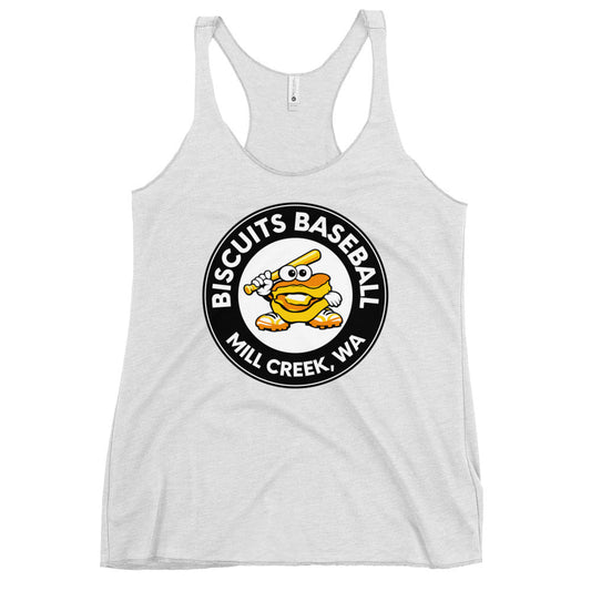 Performance | Thin Racerback Tank Top | Biscuits Baseball MCLL | Mascot Logo