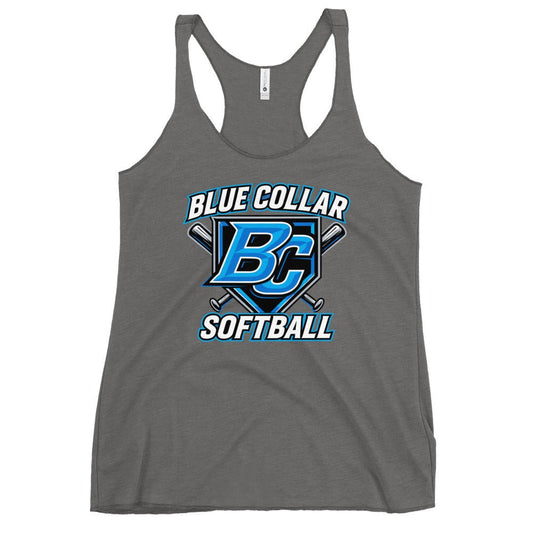 Performance | Thin Racerback Tank Top | Blue Collar Softball 2034 | Shield Logo