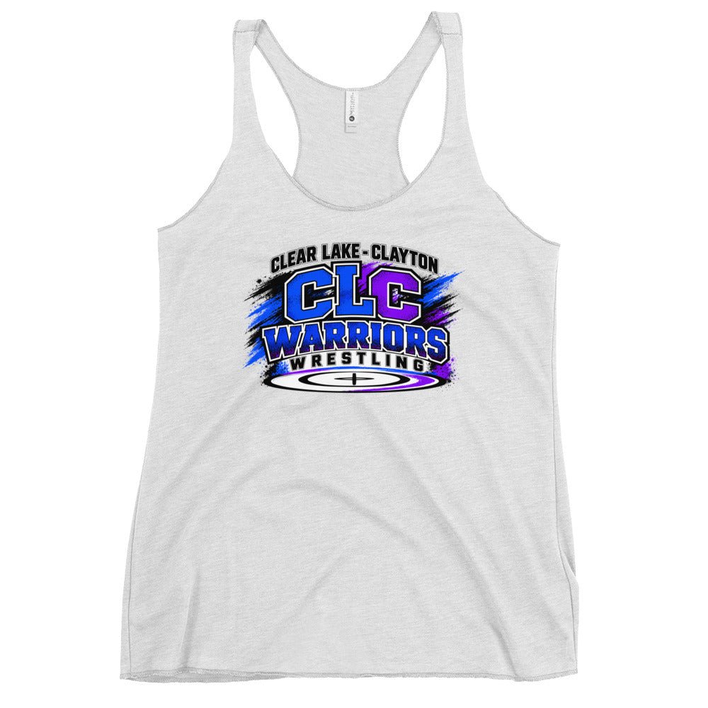 Performance | Thin Racerback Tank Top | Clear Lake - Clayton Wrestling | Vanguard Logo