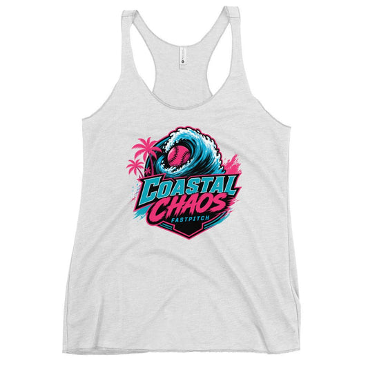 Performance | Thin Racerback Tank Top | Coastal Chaos Fastpitch | Emblem Logo