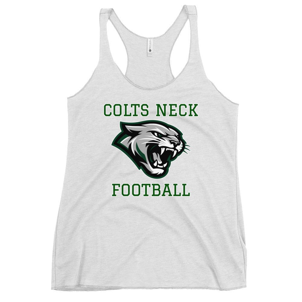 Performance | Thin Racerback Tank Top | Colts Neck Cougars | Youth Tackle Football (AYF) | Green Predator Logo
