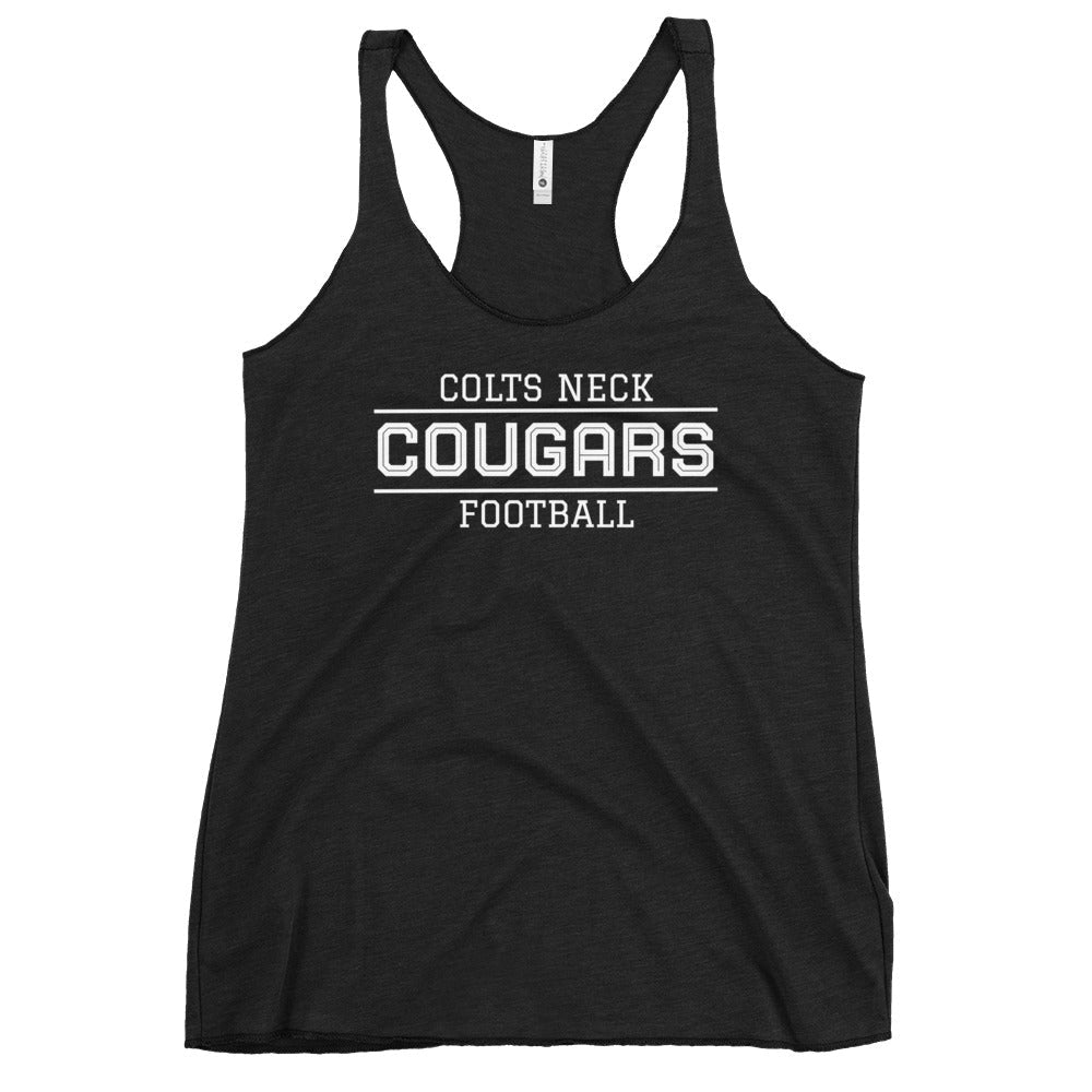 Performance | Thin Racerback Tank Top | Colts Neck Cougars | Youth Tackle Football (AYF) | Script Logo