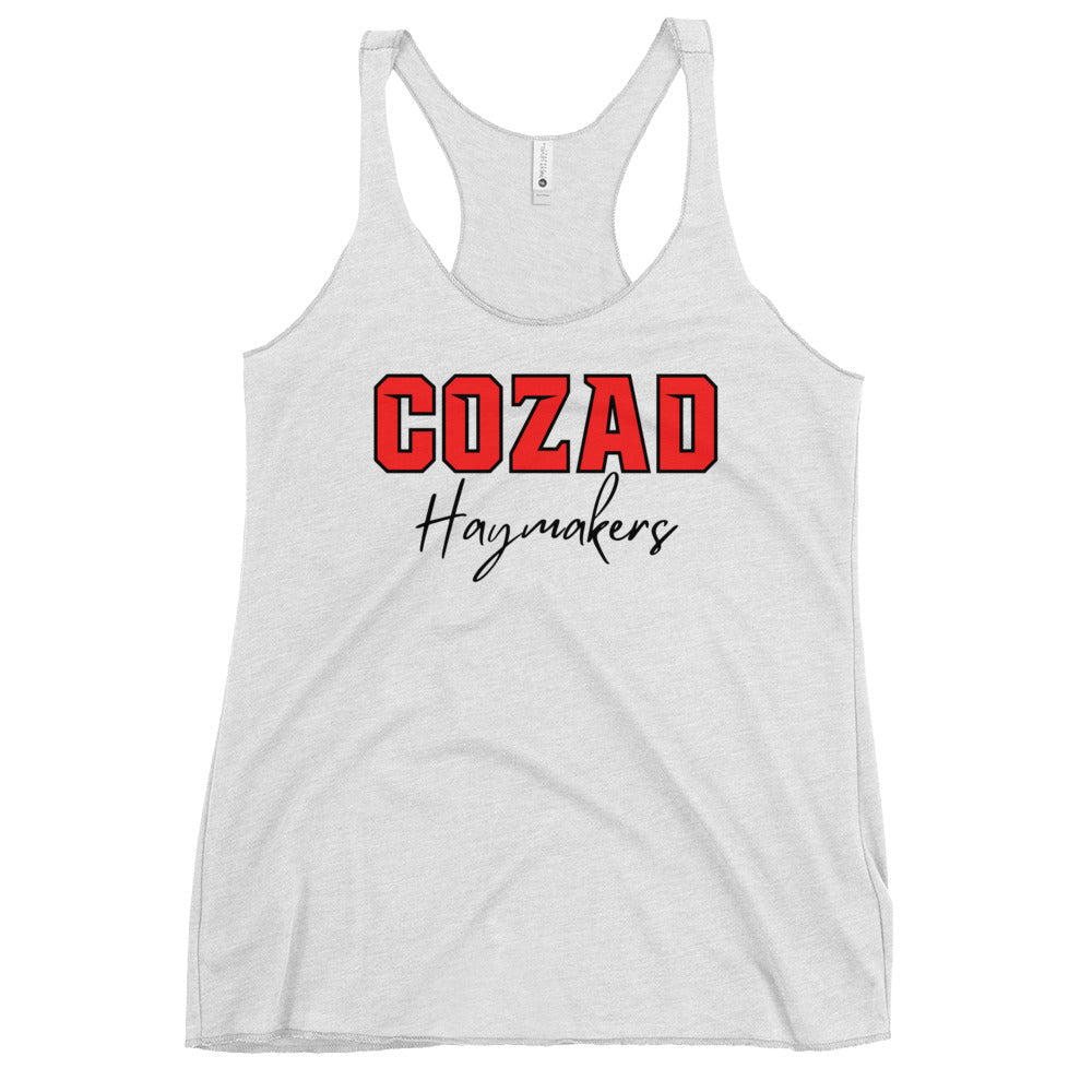 Performance | Thin Racerback Tank Top | Cozad Girls Golf | Script Logo