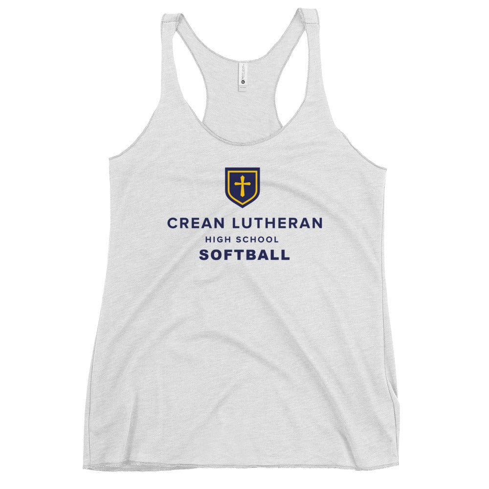 Performance | Thin Racerback Tank Top | Crean Lutheran Softball | CLHS SB Logo
