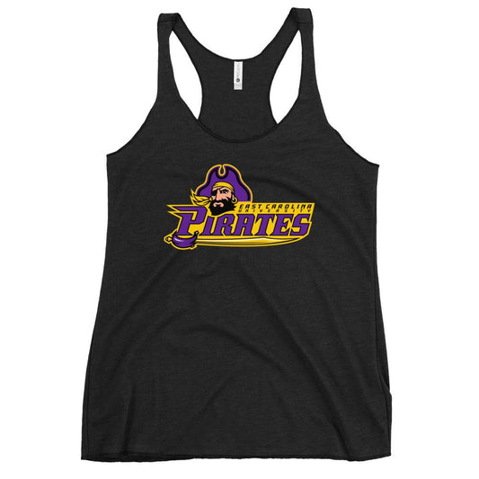 Performance | Thin Racerback Tank Top | ECU Club Womens Lacrosse | Pirate Emblem Logo