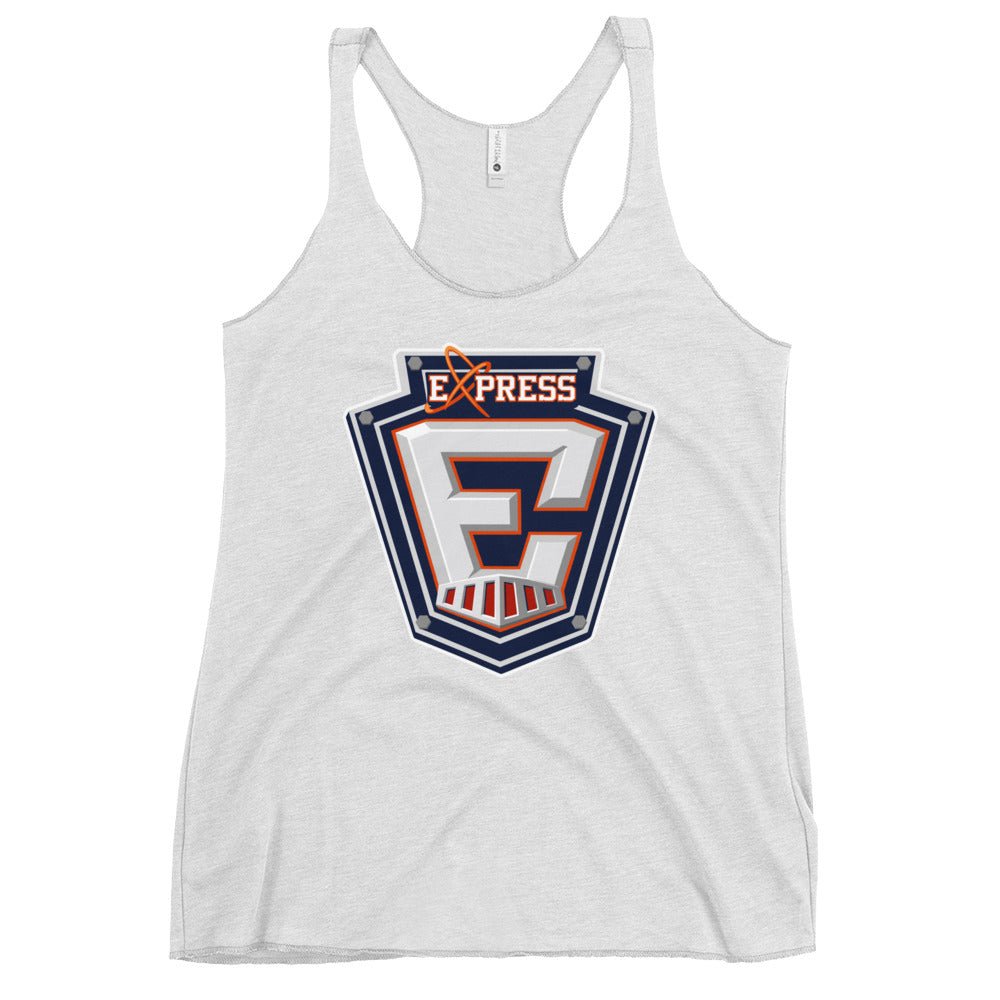 Performance | Thin Racerback Tank Top | Erie Express Football | E Badge Logo
