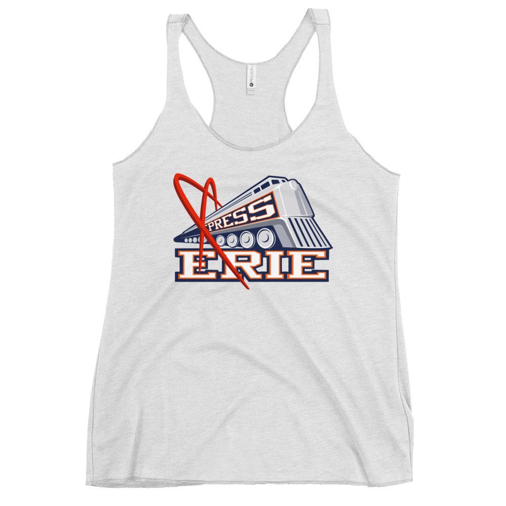 Performance | Thin Racerback Tank Top | Erie Express Football | Locomotive Logo