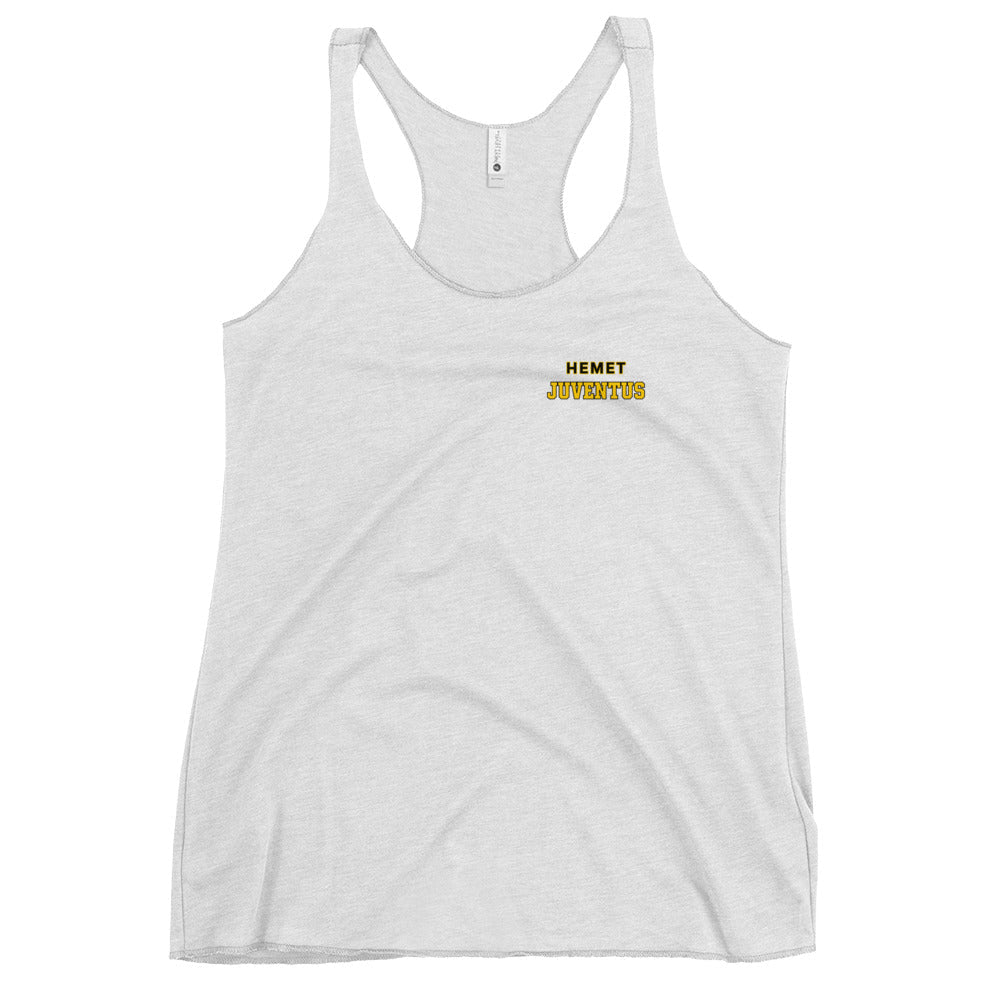 Performance | Thin Racerback Tank Top | Hemet Juventus | Modern Script Logo