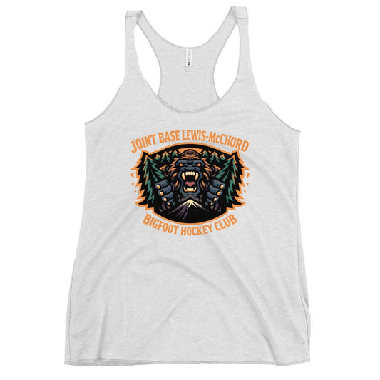 Performance | Thin Racerback Tank Top | JBLM Bigfoot Hockey Team | Mascot Logo