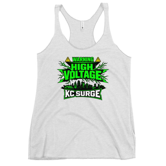 Performance | Thin Racerback Tank Top | Kansas City Surge | High Voltage Logo