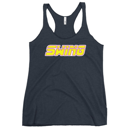 Performance | Thin Racerback Tank Top | Midwest Swing Softball | Mark Logo