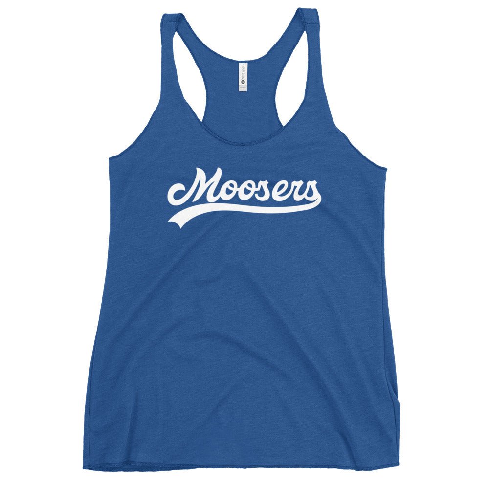 Performance | Thin Racerback Tank Top | Moosers | Athletic Script Logo