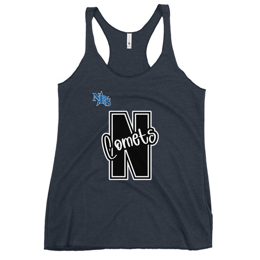 Performance | Thin Racerback Tank Top | Norton Elementary School | N Comets Logo