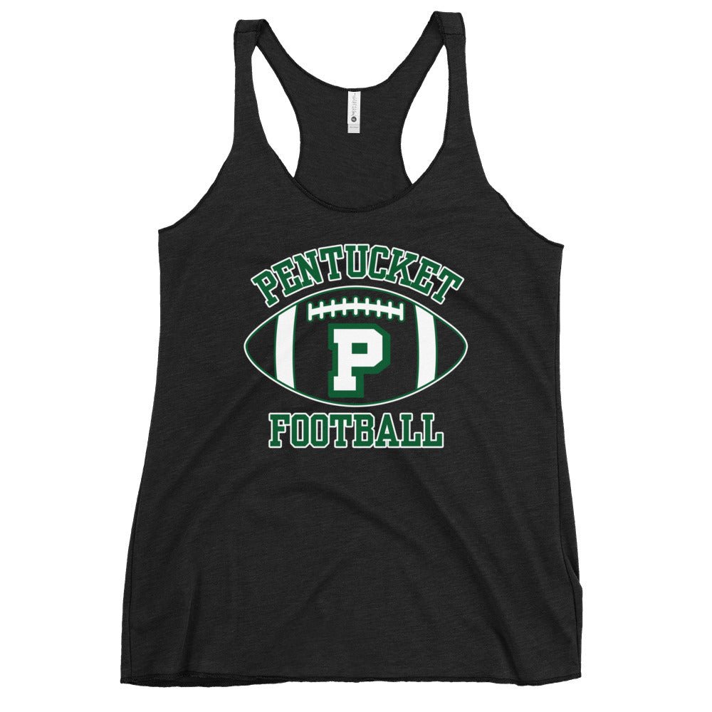 Performance | Thin Racerback Tank Top | Pentucket Youth Football and Cheer | Varsity Badge Logo