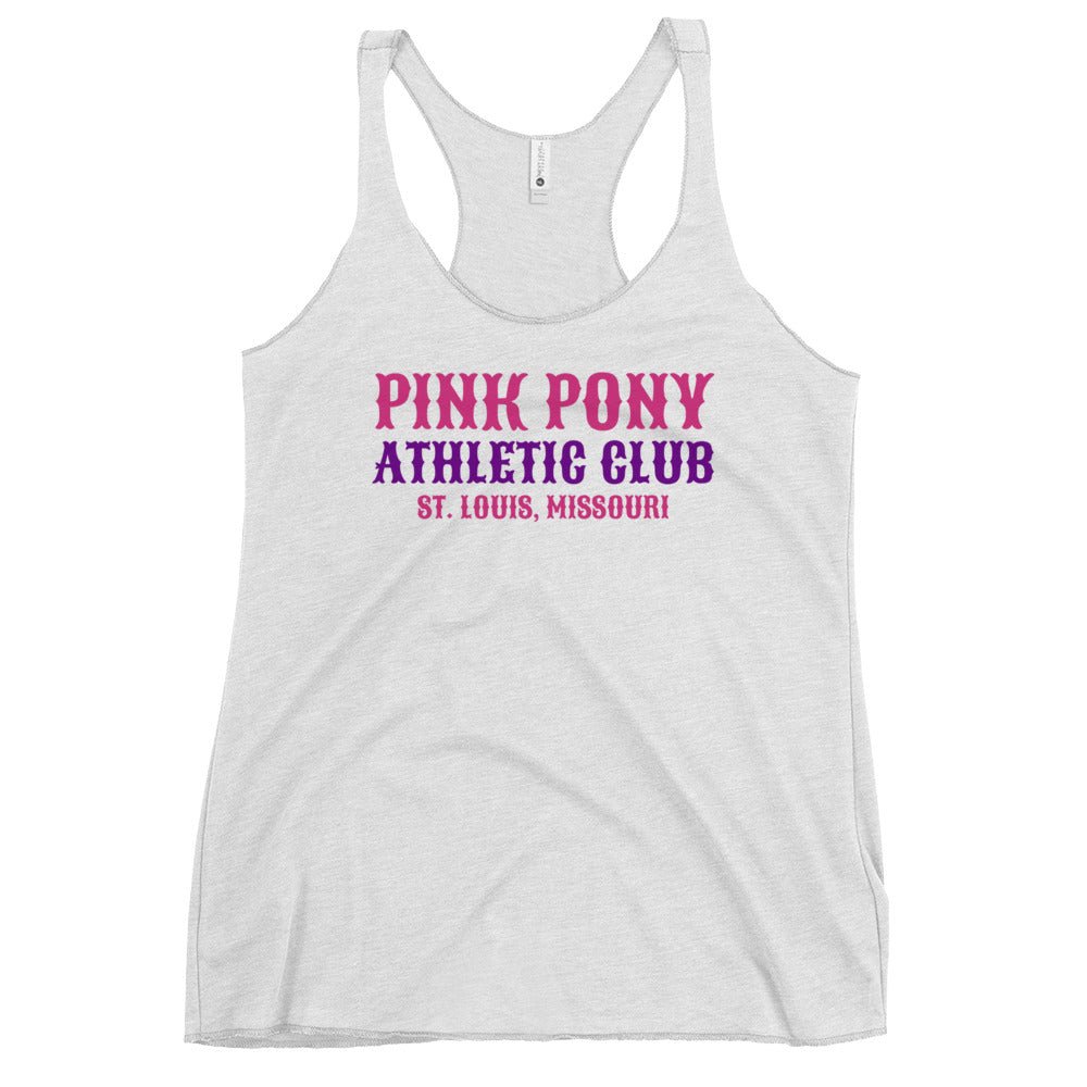 Performance | Thin Racerback Tank Top | Pink Pony Athletic Club | Athletic Wordmark Logo