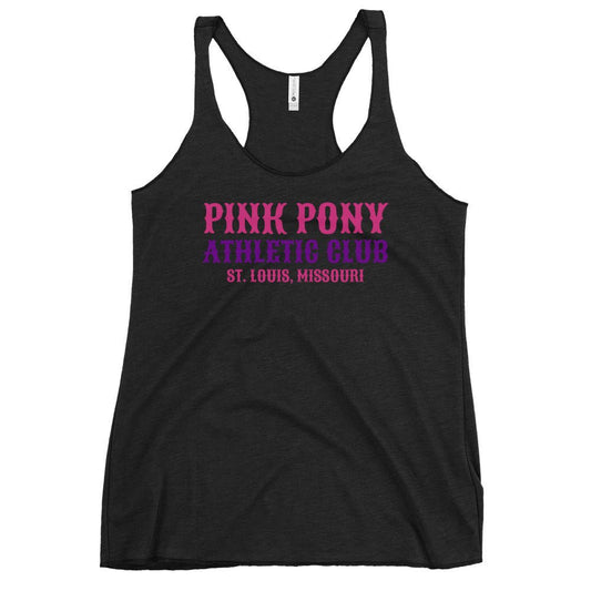 Performance | Thin Racerback Tank Top | Pink Pony Athletic Club | Athletic Wordmark Logo
